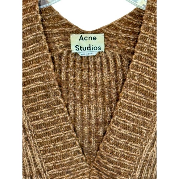 ACNE STUDIOS Keborah Chunky Rib Knit Wool Oversized Sweater - Size S - Picture 5 of 7